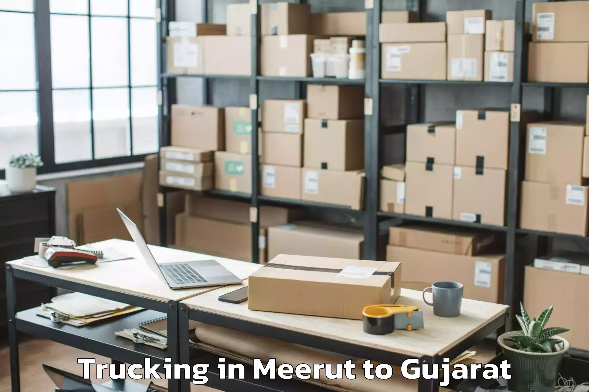 Meerut to Chotila Trucking Booking